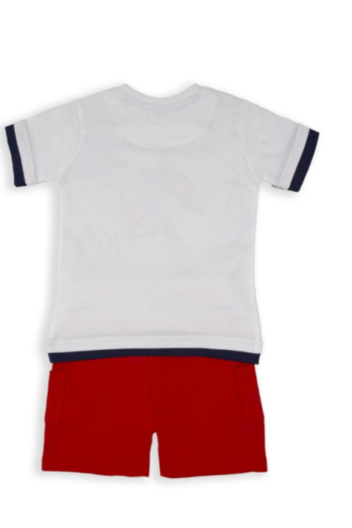 Conjunto 2p Barcos Blanco/Rojo