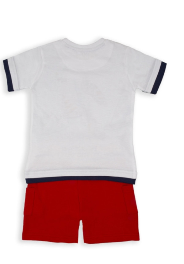 Conjunto 2p Barcos Blanco/Rojo
