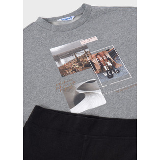 Conjunto Leggins 2p Gris/Negro