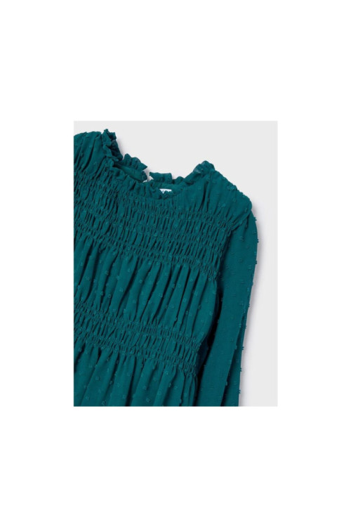 Vestido Plumeti Verde Botella