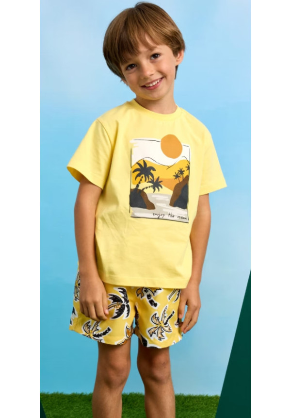 Camiseta Beach Amarillo