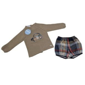 Conjunto 2p Coche Marrón