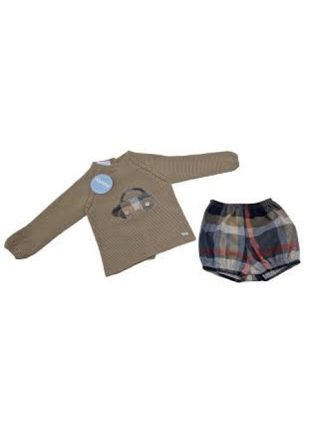 Conjunto 2p Coche Marrón