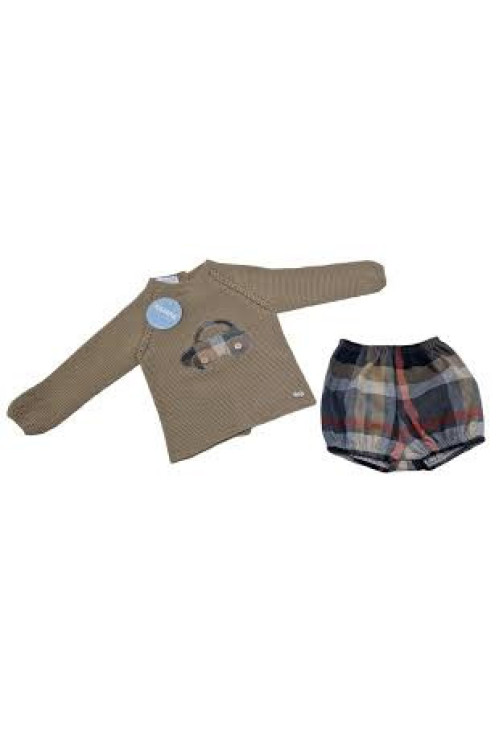 Conjunto 2p Coche Marrón