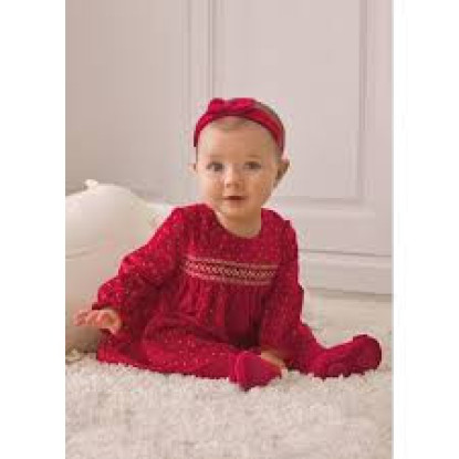Vestido Terciopelo Rojo/Puntos