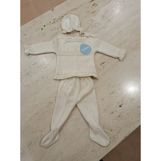 Conjunto polaina 3p Crema
