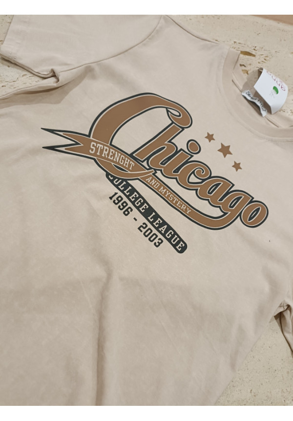 Camiseta M/C Chicago Beige