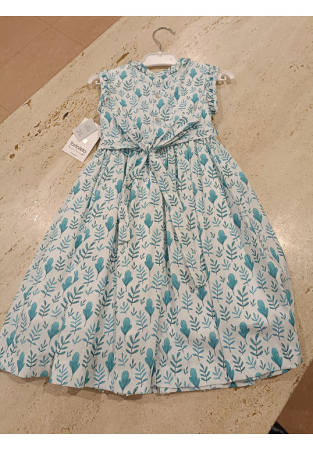 Vestido Nido de Abeja Azulado