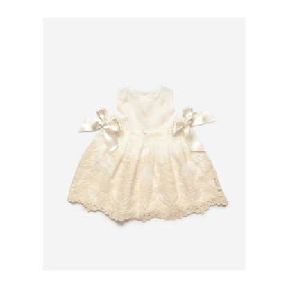 Vestido Encaje Crudo
