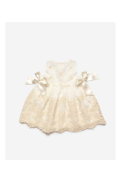 Vestido Encaje Crudo