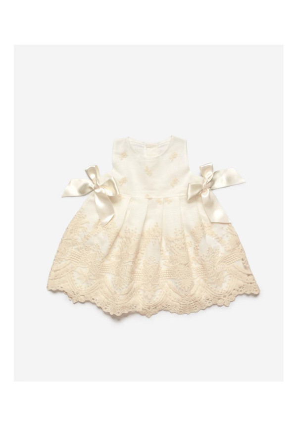 Vestido Encaje Crudo