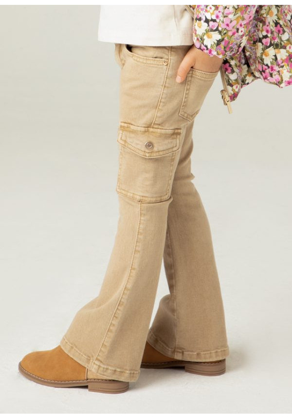 Pantalón Sarga Acampanado Cacao