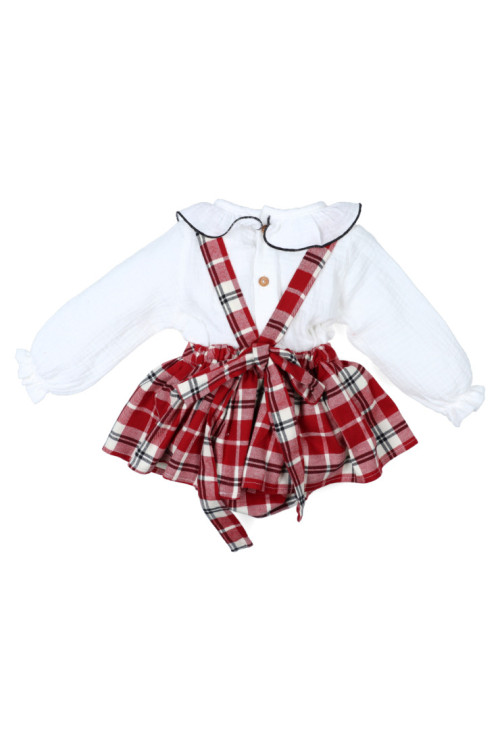 Conjunto 2p Cuadros Rojo