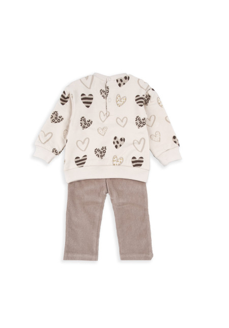 Conjunto 2p Crudo/Corazones