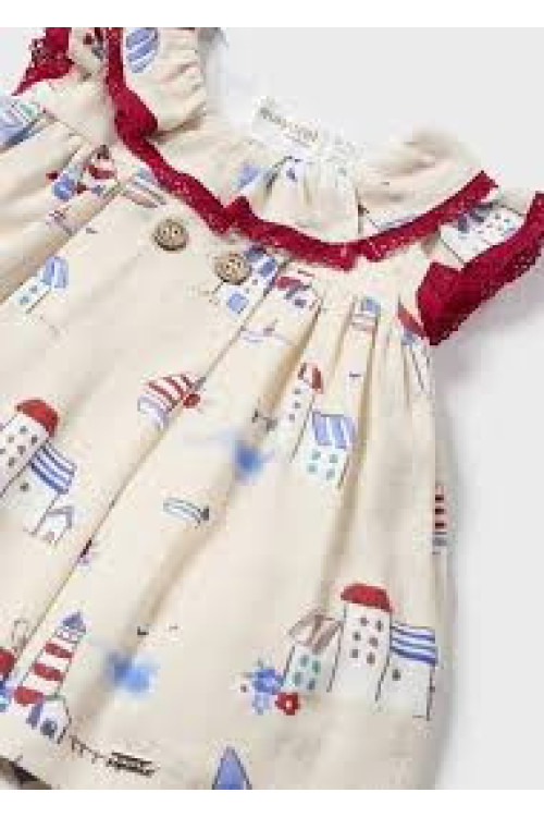 Vestido Lino Estampado + Braga