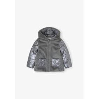 Abrigo Acolchado Combinado Gris