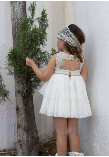 Vestido Ceremonia Tul/Dorado