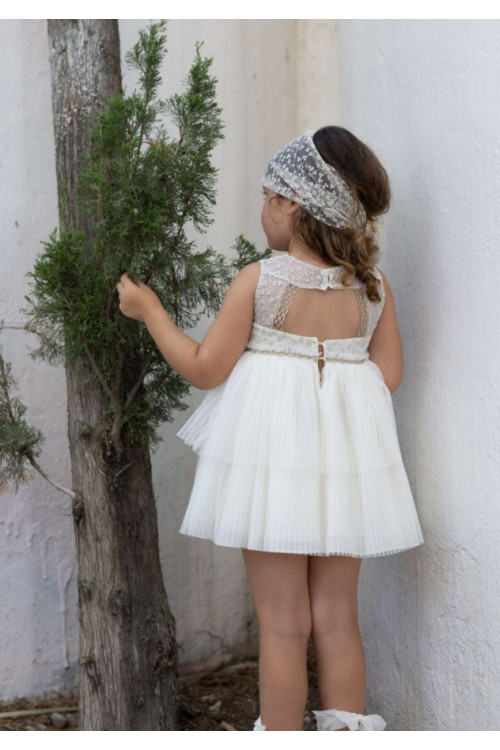 Vestido Ceremonia Tul/Dorado