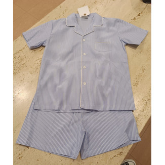 Pijama Corto Rayas Azul