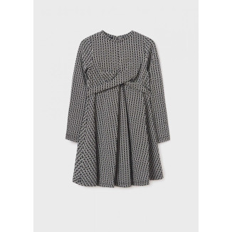 Vestido Punto Jacquard Negro