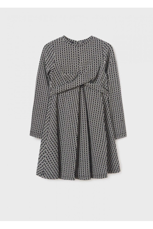 Vestido Punto Jacquard Negro