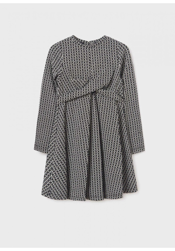 Vestido Punto Jacquard Negro