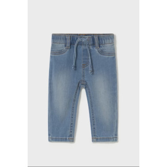 Pantalón Vaquero Sin Botón Azul Medio