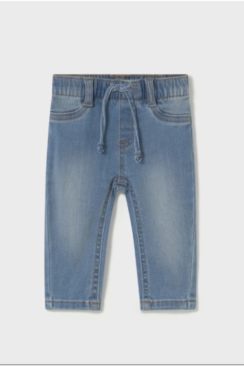 Pantalón Vaquero Sin Botón Azul Medio