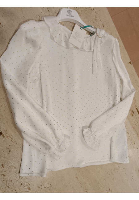 Blusa Puntos Dorados