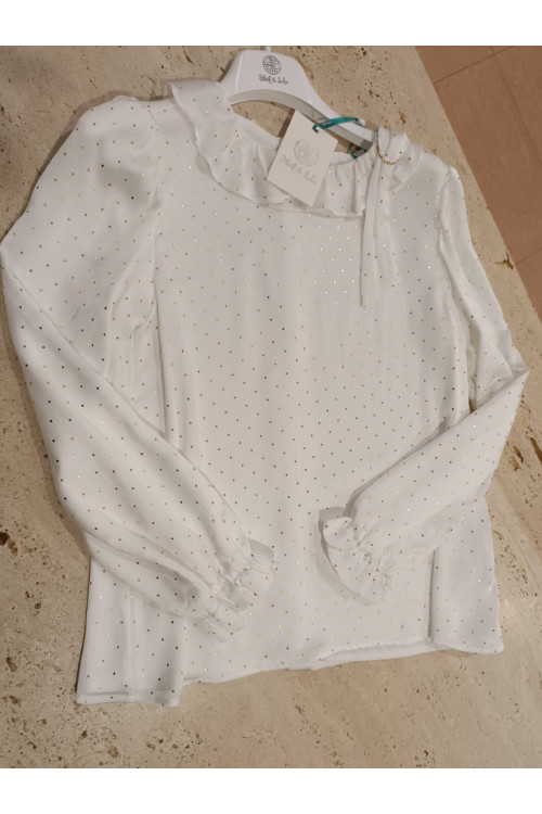 Blusa Puntos Dorados