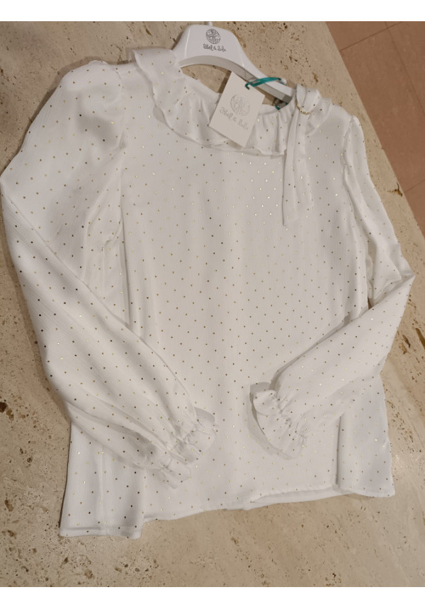 Blusa Puntos Dorados