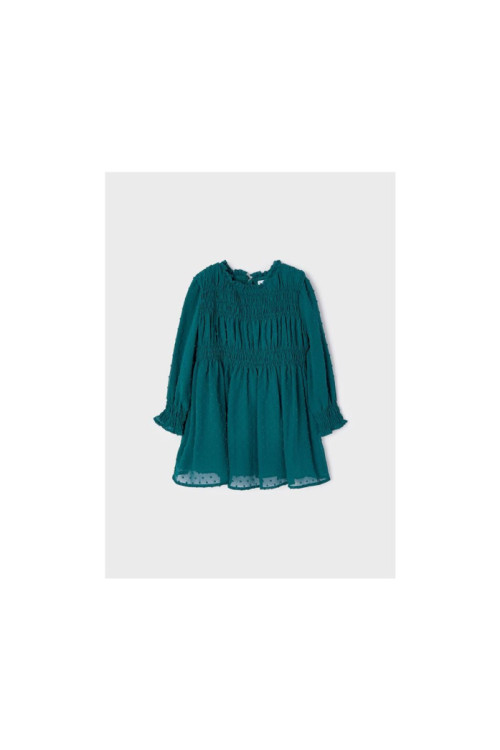 Vestido Plumeti Verde Botella