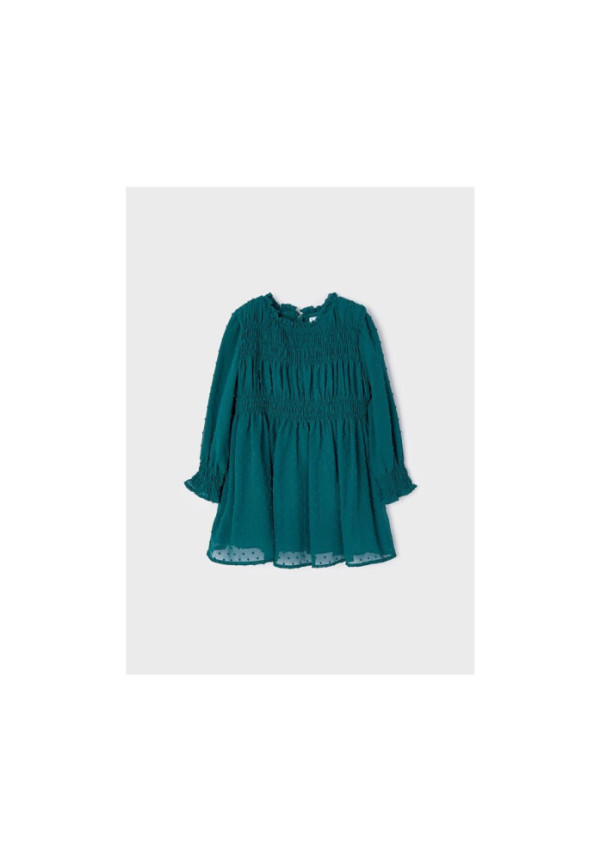 Vestido Plumeti Verde Botella