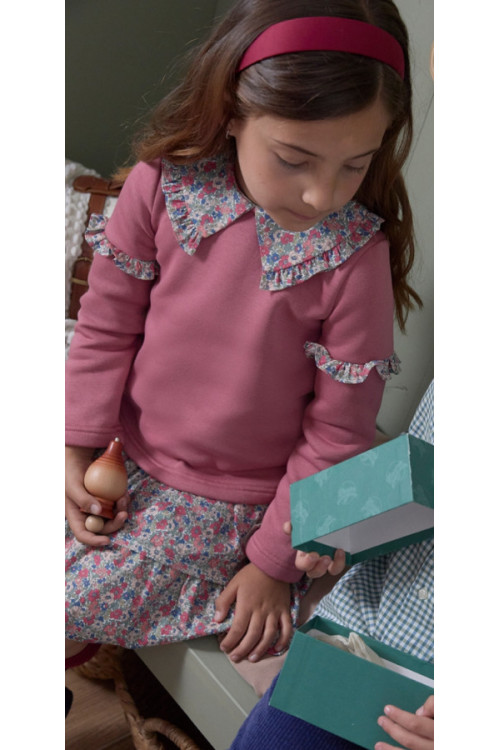 Conjunto 2p Flores Fucsia