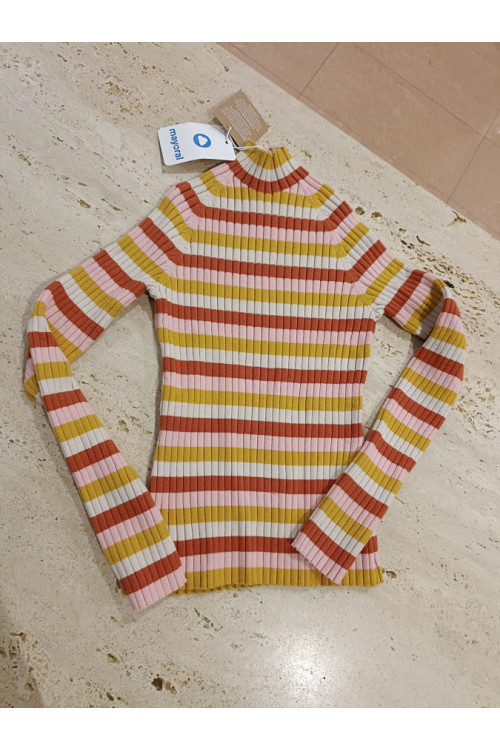 Camiseta Rayas Naranja