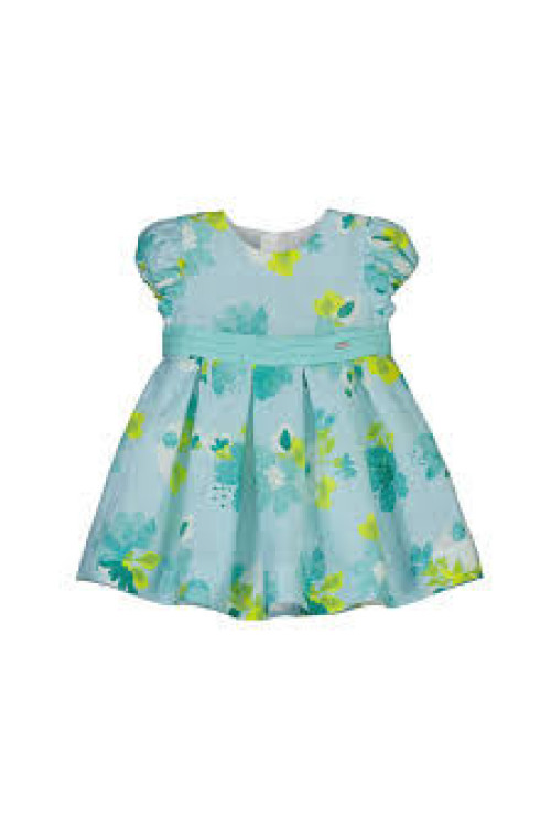 Vestido Estampado Azul Flores