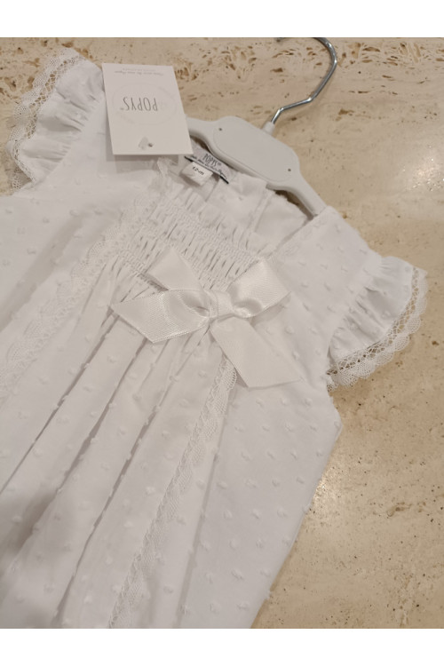 Pelele Ceremonia Plumeti Blanco