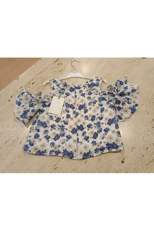 Blusón Estampado Azul