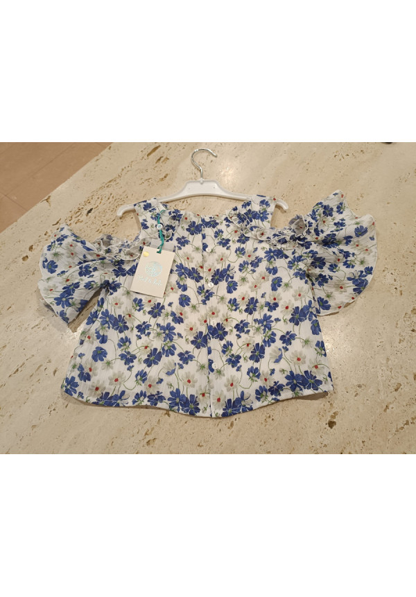 Blusón Estampado Azul