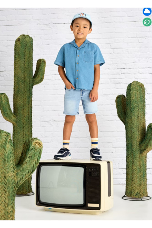Bermuda Soft Denim Bleach