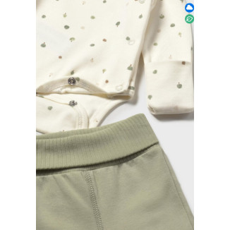 Conjunto 2p Verde/Beige
