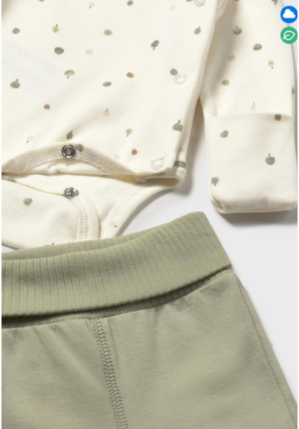 Conjunto 2p Verde/Beige