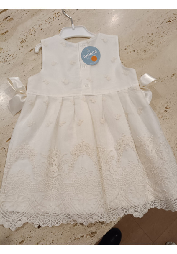 Vestido Encaje Crudo