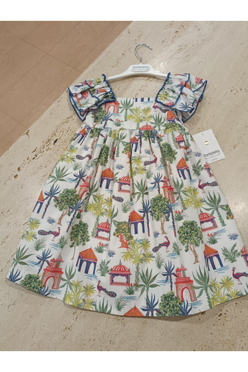 Vestido Estampado Pavo Real