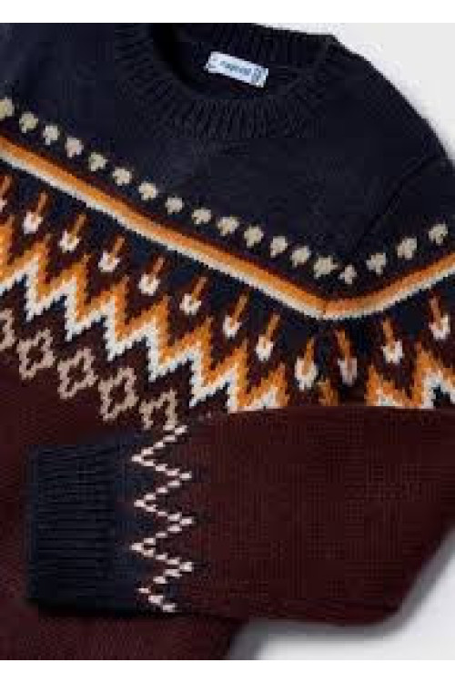 Jersey Punto Jacquard Ciruela