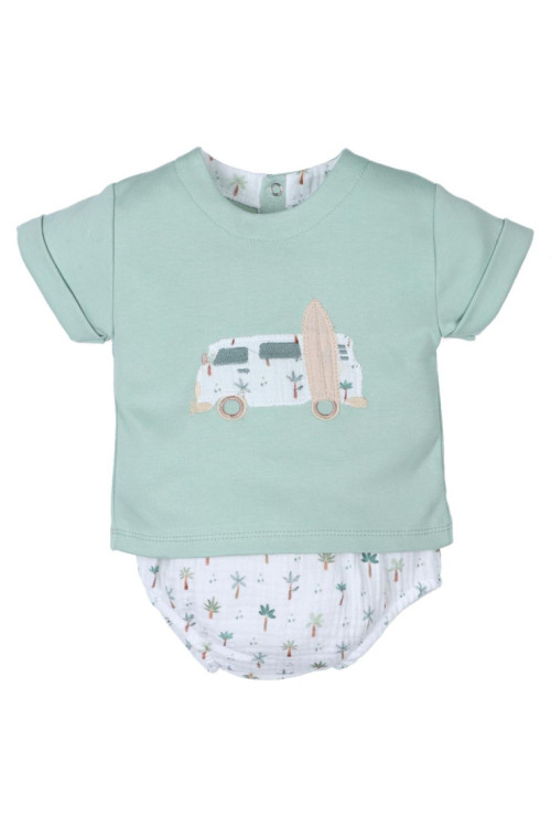 Conjunto 2p Palmeras Jade