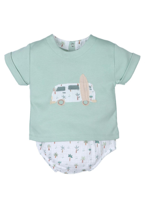 Conjunto 2p Palmeras Jade