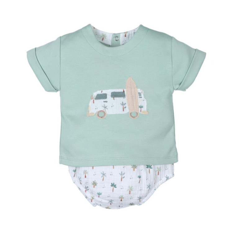 Conjunto 2p Palmeras Jade