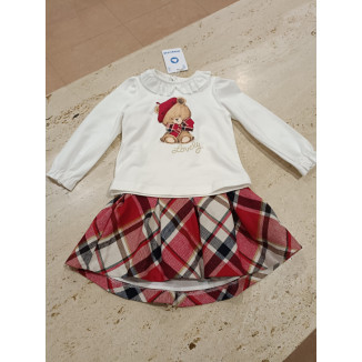 Conjunto 2p Falda Roja