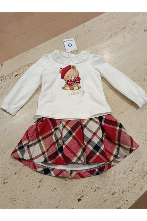 Conjunto 2p Falda Roja